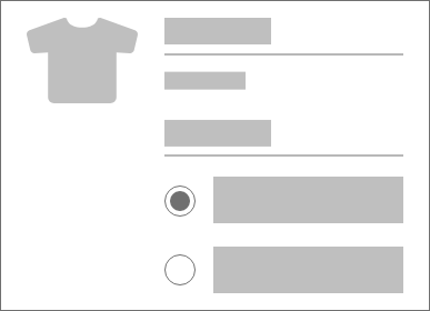 オーダーメイド「ラジオボタン」のイメージ図