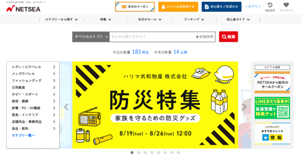 NETSEAのサイト画像