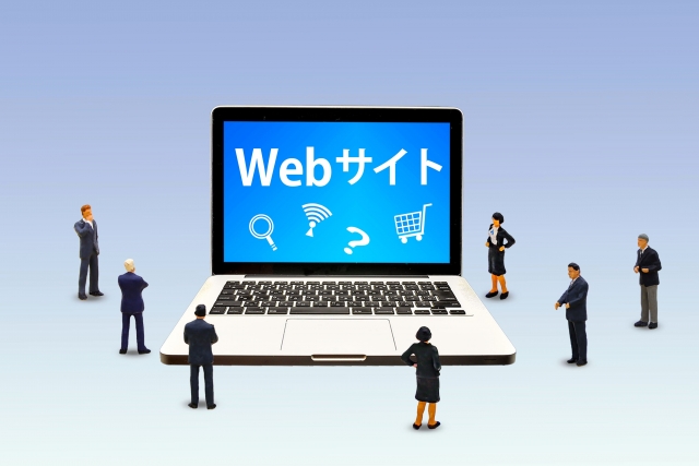 パソコンに「Webサイト」と表示されている画像
