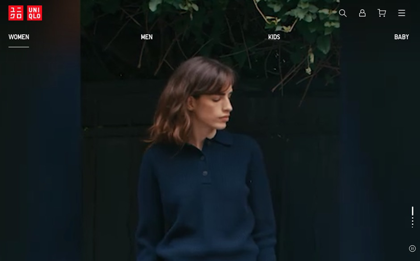 ユニクロのサイト画像