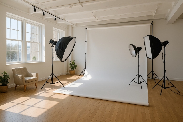 商品を撮影するためのセット