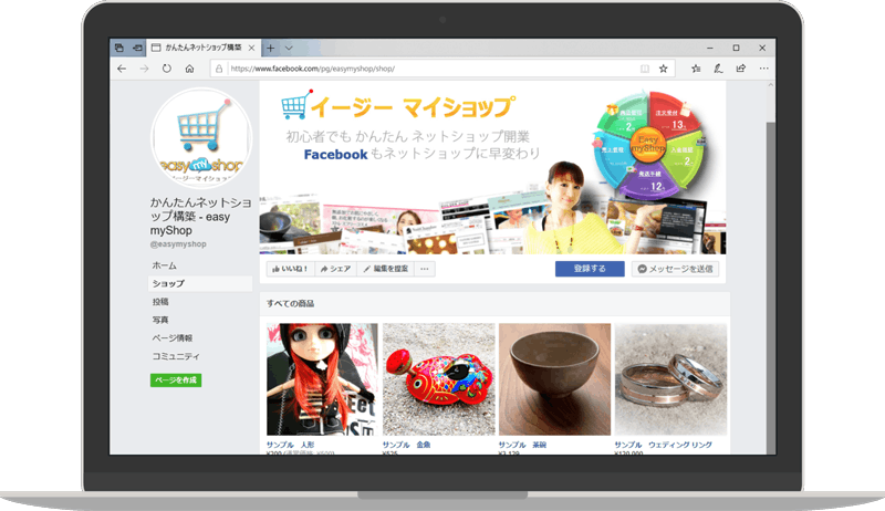 Facebookとイージーマイショップ