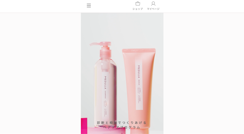 MEDULLAの公式サイトTOPの画像