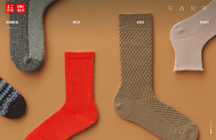 UNIQLOのサイトTOPの画像